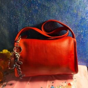 Coach Red Leather Interior